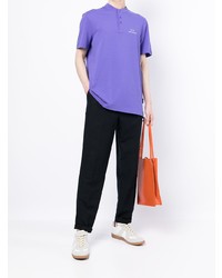 T-shirt à col boutonné violet clair Armani Exchange