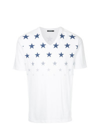T-shirt à col en v à étoiles blanc GUILD PRIME