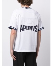T-shirt à col en v blanc AAPE BY A BATHING APE