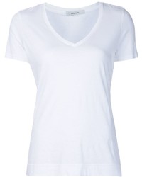 T-shirt à col en v blanc ADAM by Adam Lippes