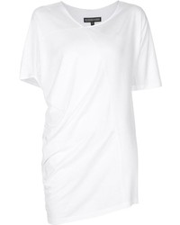 T-shirt à col en v blanc Alexandre Plokhov