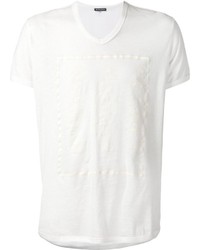 T-shirt à col en v blanc Ann Demeulemeester
