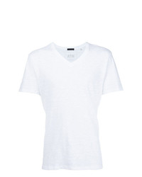 T-shirt à col en v blanc ATM Anthony Thomas Melillo