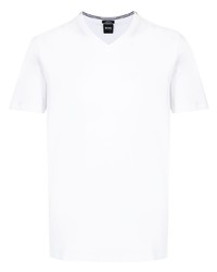 T-shirt à col en v blanc BOSS