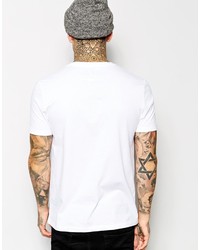 T-shirt à col en v blanc Asos