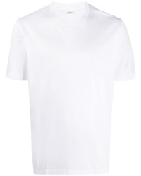 T-shirt à col en v blanc Brioni
