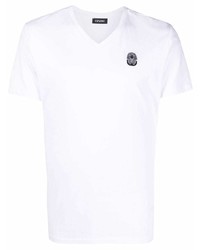 T-shirt à col en v blanc Cenere Gb