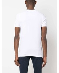 T-shirt à col en v blanc Dondup