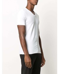 T-shirt à col en v blanc Tom Ford