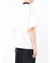 T-shirt à col en v blanc Kolor