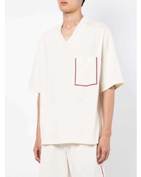 T-shirt à col en v blanc 3.1 Phillip Lim