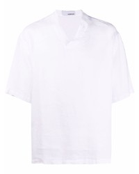 T-shirt à col en v blanc Costumein