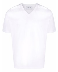 T-shirt à col en v blanc D4.0