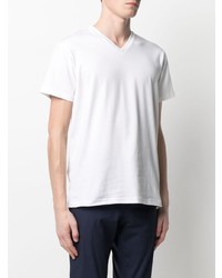 T-shirt à col en v blanc Daniele Alessandrini