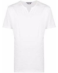 T-shirt à col en v blanc Daniele Alessandrini