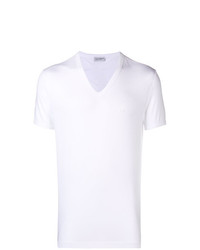T-shirt à col en v blanc Dolce & Gabbana Underwear