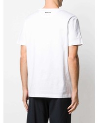 T-shirt à col en v blanc Les Hommes