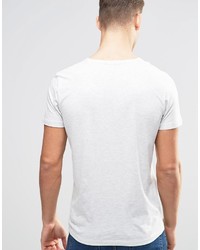 T-shirt à col en v blanc Esprit