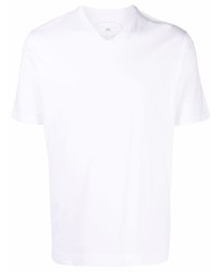 T-shirt à col en v blanc Fedeli