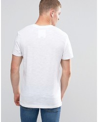 T-shirt à col en v blanc G Star