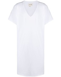 T-shirt à col en v blanc Greg Lauren