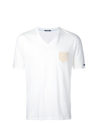 T-shirt à col en v blanc GUILD PRIME