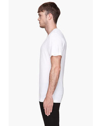 T-shirt à col en v blanc BLK DNM