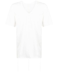 T-shirt à col en v blanc Isaac Sellam Experience