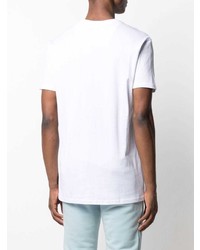 T-shirt à col en v blanc Philipp Plein