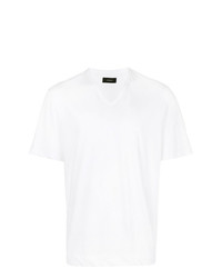 T-shirt à col en v blanc Joseph