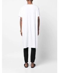 T-shirt à col en v blanc Greg Lauren