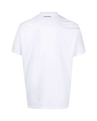 T-shirt à col en v blanc DSQUARED2