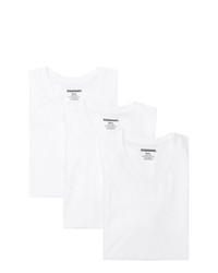 T-shirt à col en v blanc Neighborhood
