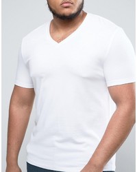 T-shirt à col en v blanc Asos