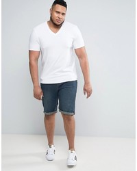 T-shirt à col en v blanc Asos