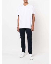 T-shirt à col en v blanc Polo Ralph Lauren