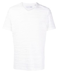 T-shirt à col en v blanc Private Stock