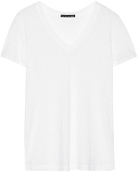 T-shirt à col en v blanc Rag and Bone