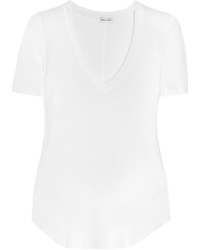 T-shirt à col en v blanc Splendid