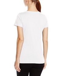 T-shirt à col en v blanc Stedman Apparel