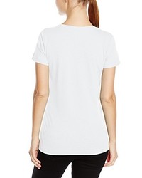 T-shirt à col en v blanc Stedman Apparel