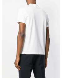 T-shirt à col en v blanc Prada