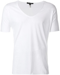 T-shirt à col en v blanc Unconditional