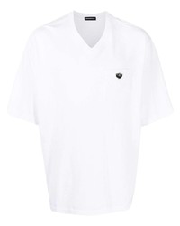 T-shirt à col en v blanc UNDERCOVE