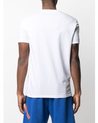 T-shirt à col en v blanc DSQUARED2