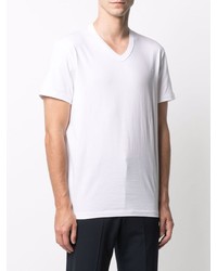 T-shirt à col en v blanc Tom Ford