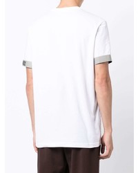 T-shirt à col en v blanc DSQUARED2