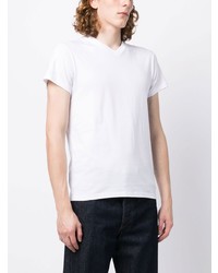 T-shirt à col en v blanc Jil Sander