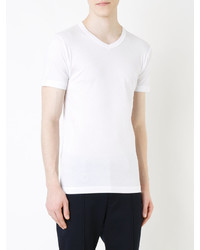 T-shirt à col en v blanc ESTNATION