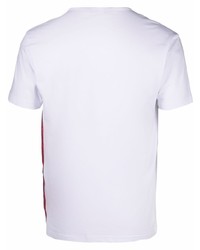 T-shirt à col en v blanc Emporio Armani